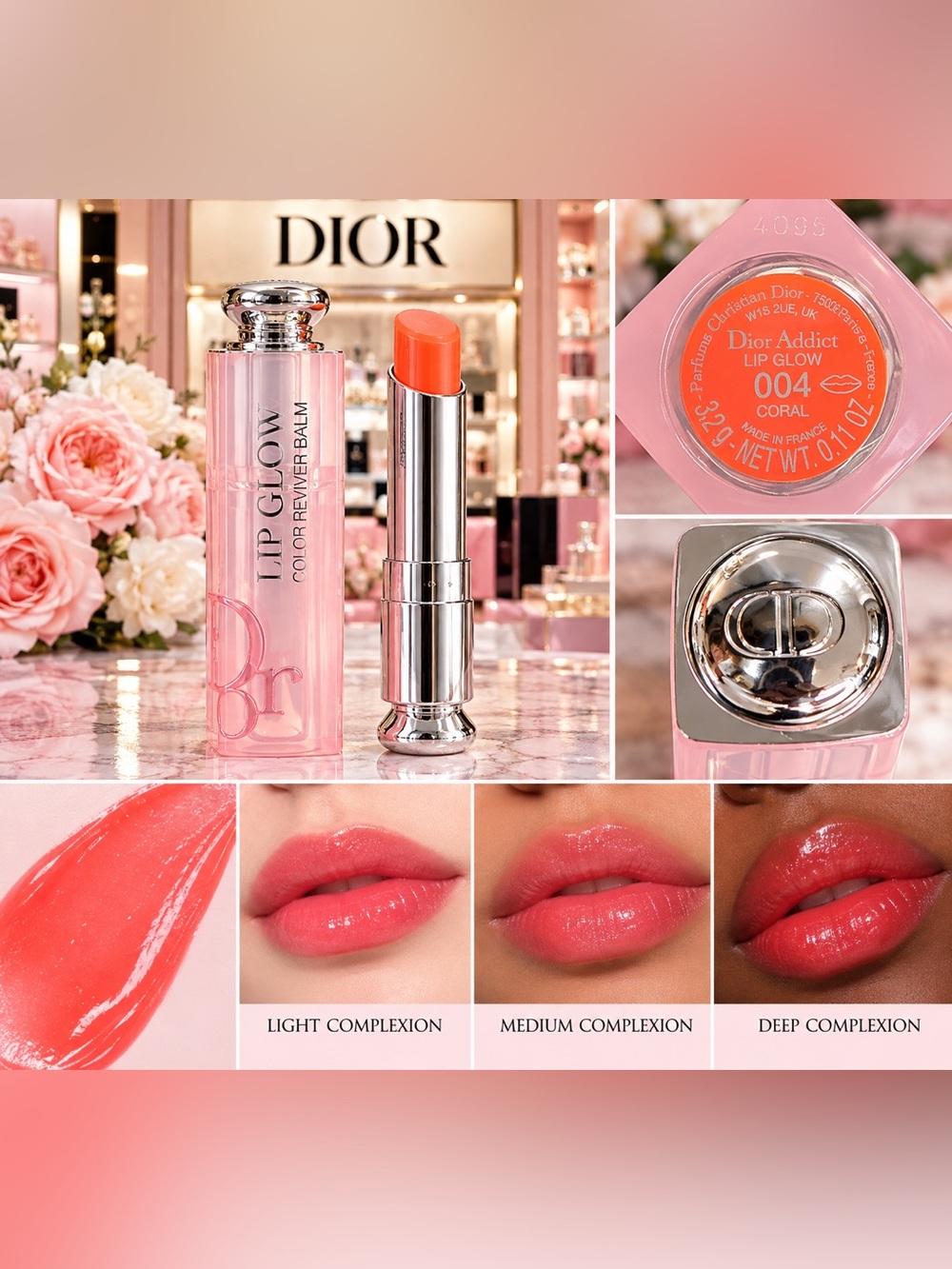 Dior Addict Lip Glow Balm — Coral 004 Reviver Balm